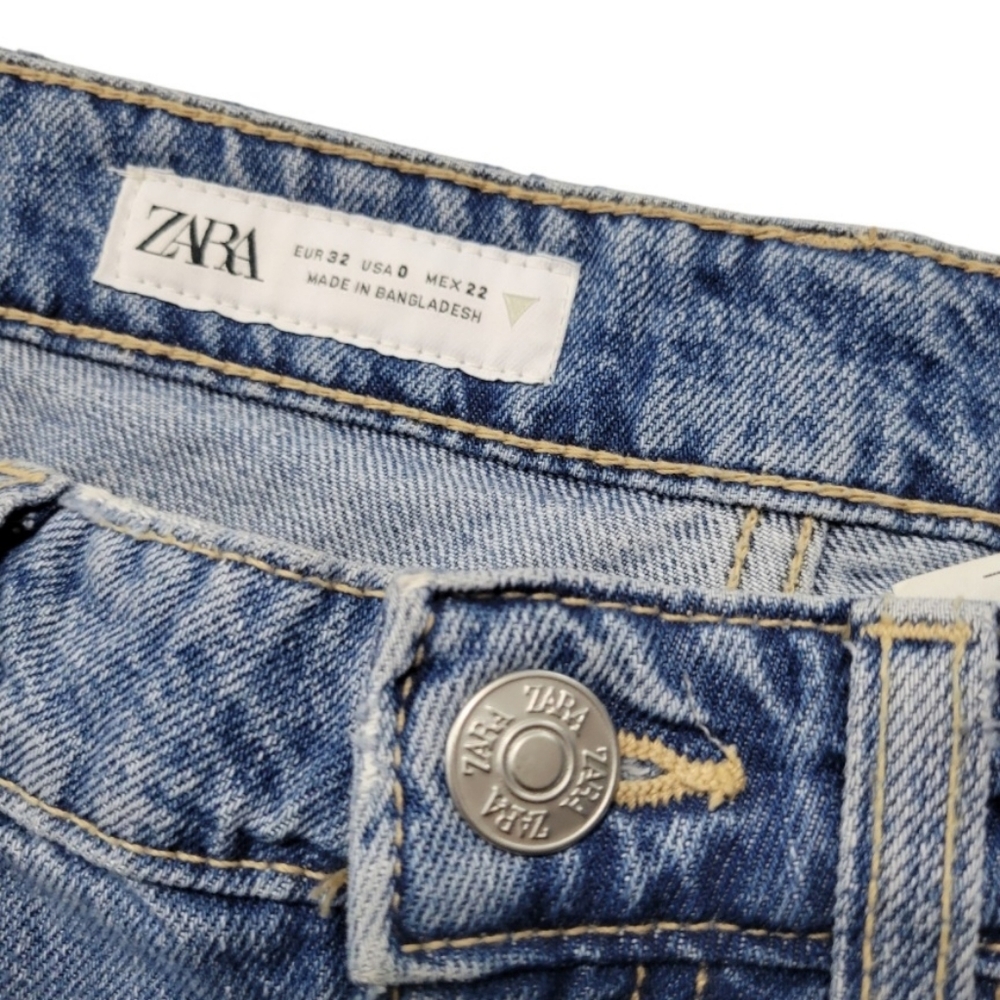 Zara Jeans Size 0 W27"L30" Zara Wide Leg Jeans Barrel Leg Jeans Zara Baggy Jeans - Picture 8 of 8